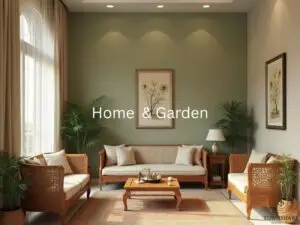 Modern living room interior with stylish furniture and natural light